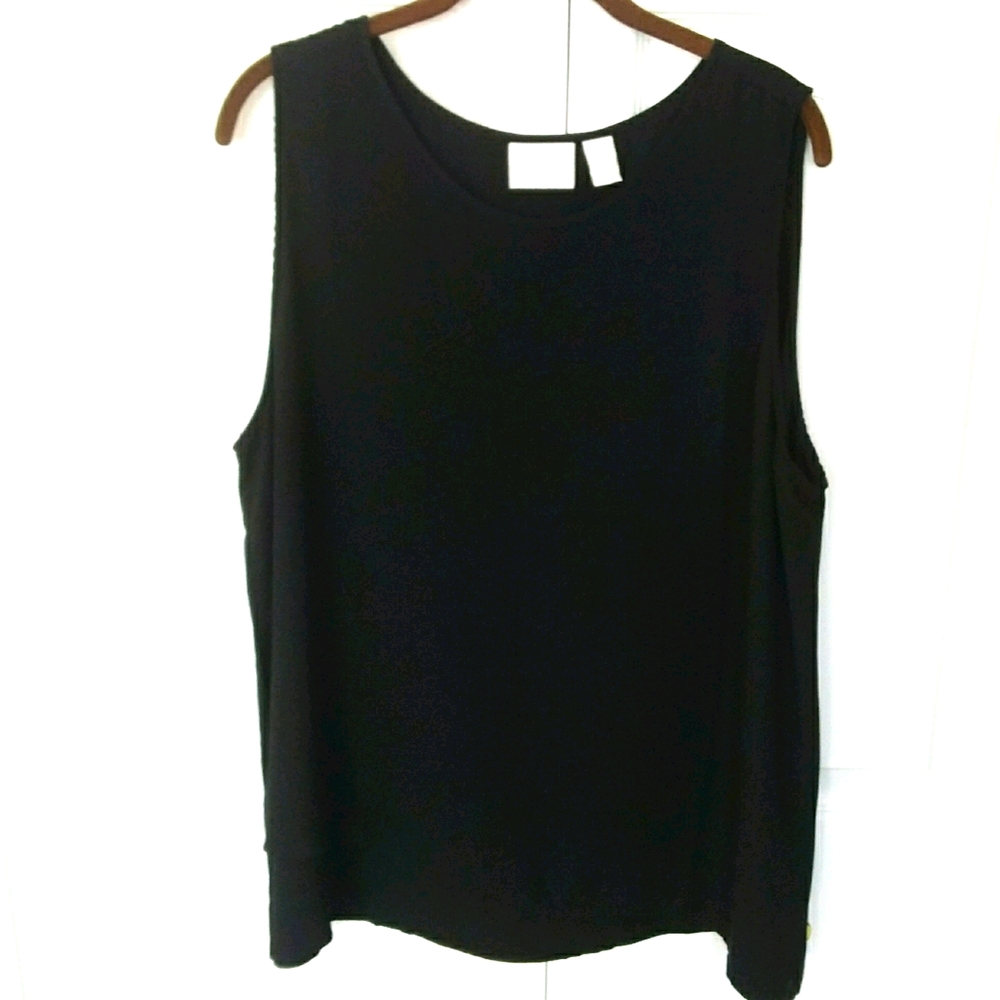 Chico's black sleeveless top sz CHICO'S 3 or XL